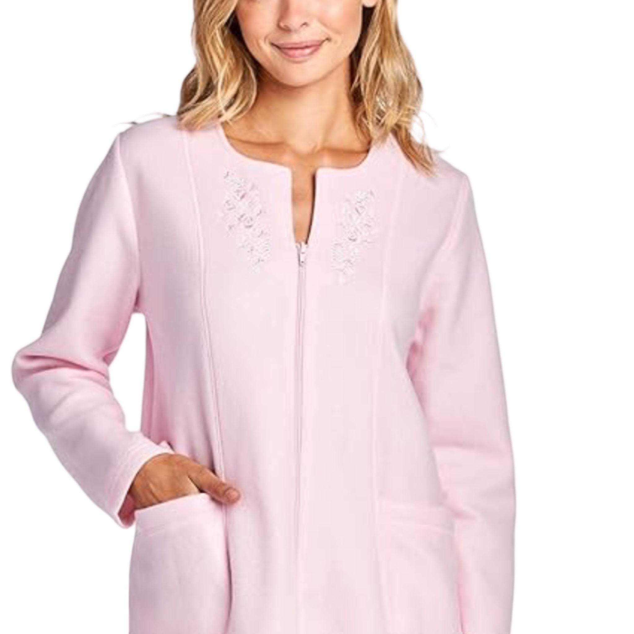 Bata Larga de Zipper con Manga Larga A50022 Aria