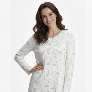 Camisón a Media Pierna con Manga Larga 588960 René Rofé