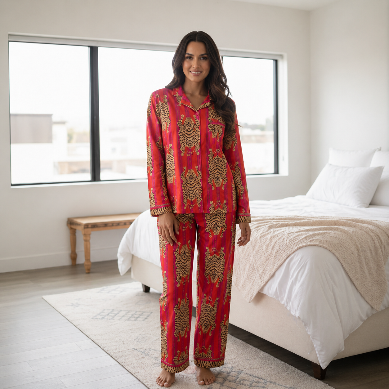 Pijama COTTON con Pantalón Largo para Mujer