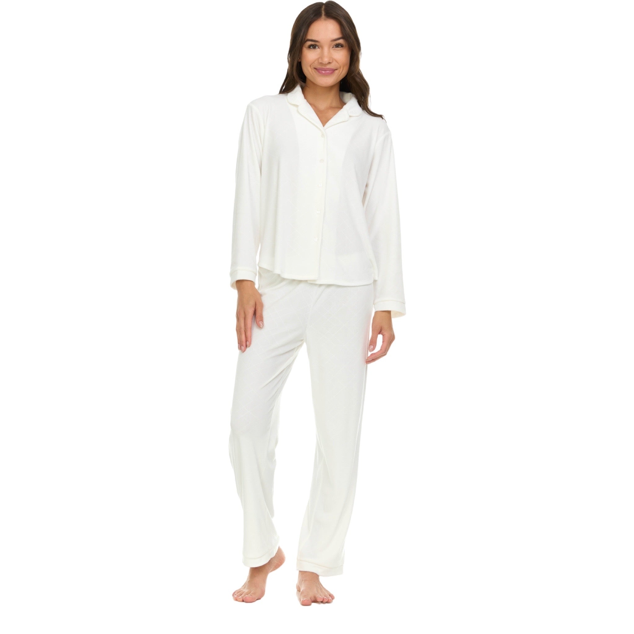 Pijama Pantalón Largo y Blusa Camisera con Botones y Manga Larga T91103 Flora Nikrooz
