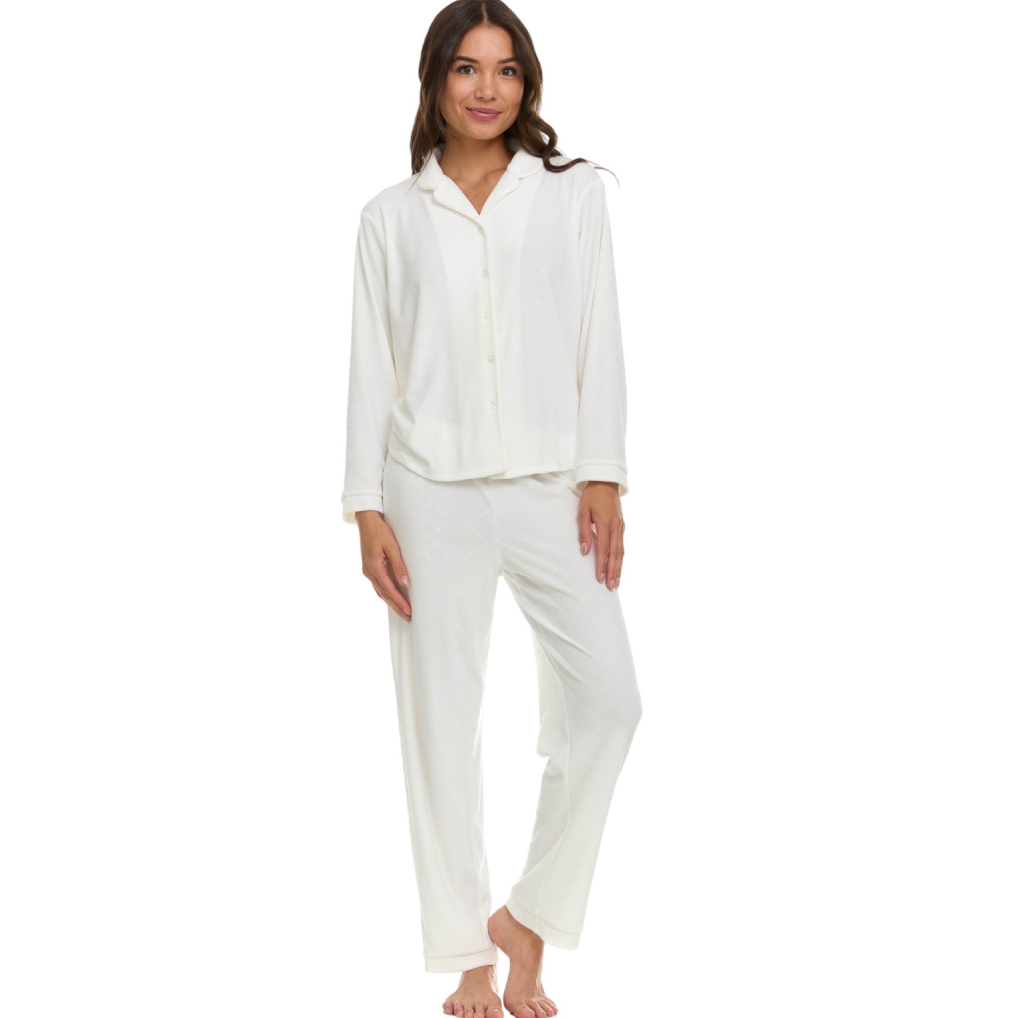 Pijama Pantalón Largo y Blusa Camisera con Botones y Manga Larga T91103 Flora Nikrooz